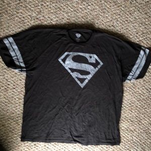 Used Superman Black Shirt 2xl